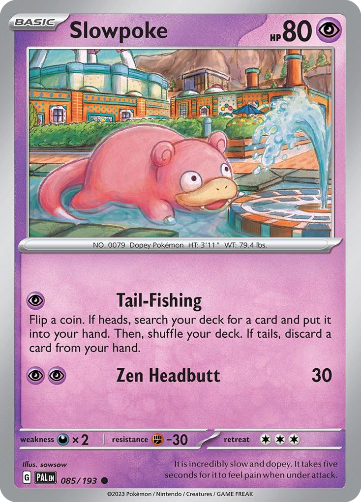 Slowpoke - 85/193 - Reverse Holofoil - NM - Common - Paldea Evolved