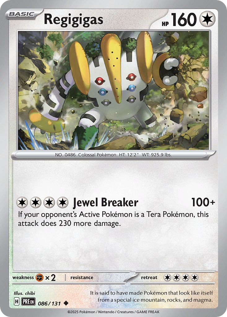 Regigigas - 86/131 - Normal - NM - Uncommon - Prismatic Evolutions