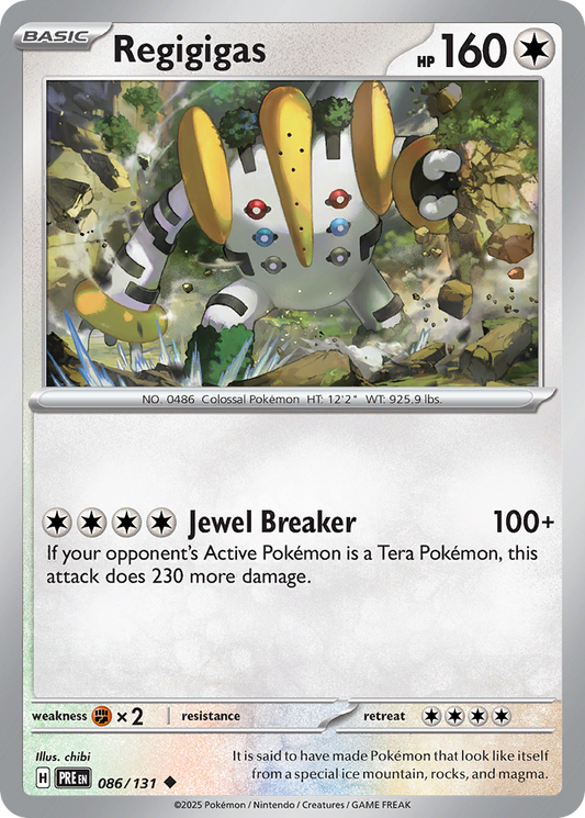 Regigigas - 86/131 - Normal - NM - Uncommon - Prismatic Evolutions