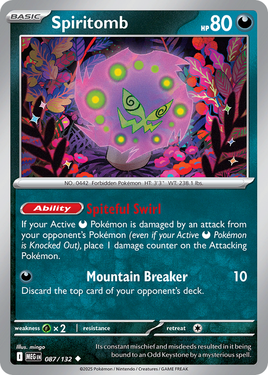 Spiritomb - 87/132 - Normal - NM - Uncommon - Mega Evolution