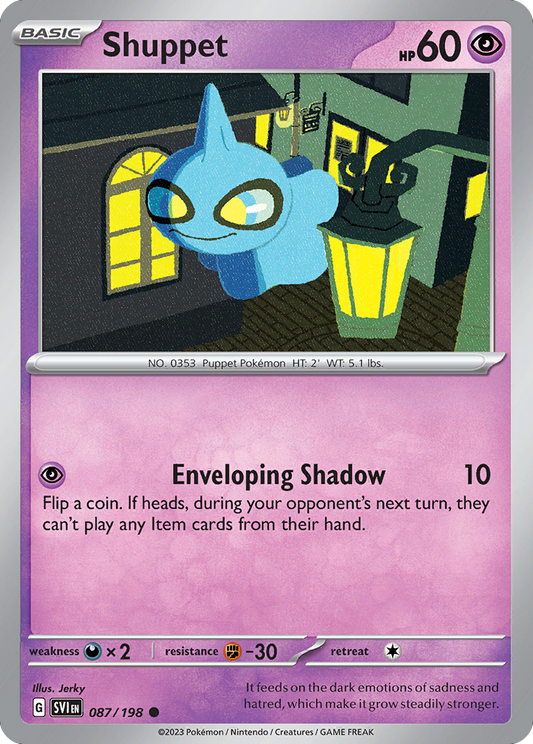Shuppet - 87/198 - Reverse Holofoil - NM - Common - Scarlet & Violet