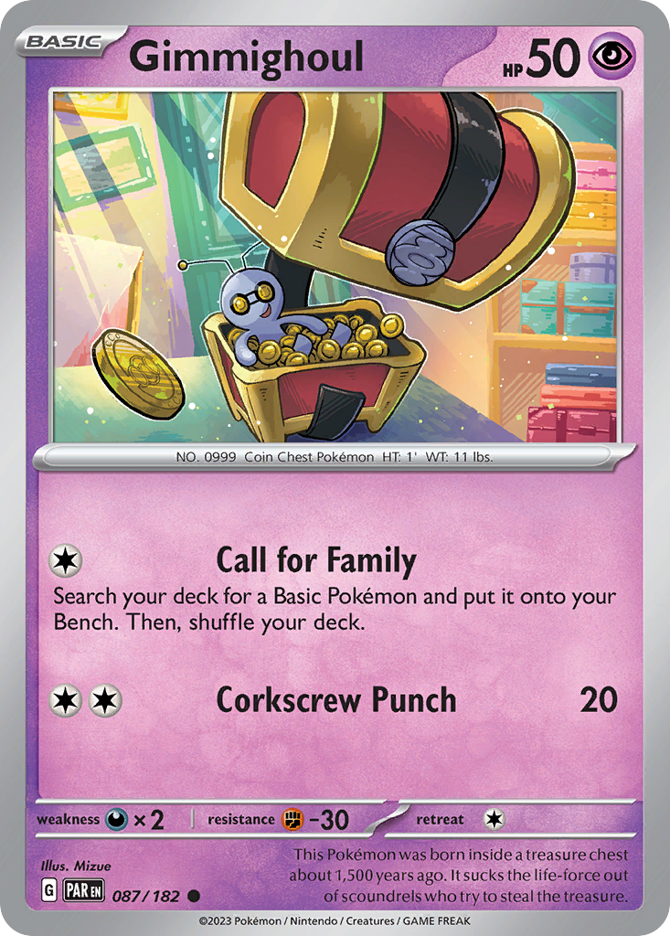 Gimmighoul - 87/182 - Normal - NM - Common - Paradox Rift