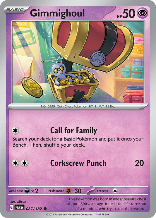 Gimmighoul - 87/182 - Normal - NM - Common - Paradox Rift