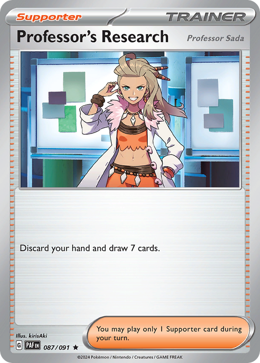 Professor's Research - 87/91 - Holofoil - NM - Rare - Paldean Fates