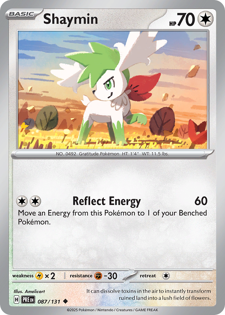 Shaymin - 87/131 - Reverse Holofoil - NM - Uncommon - Prismatic Evolutions