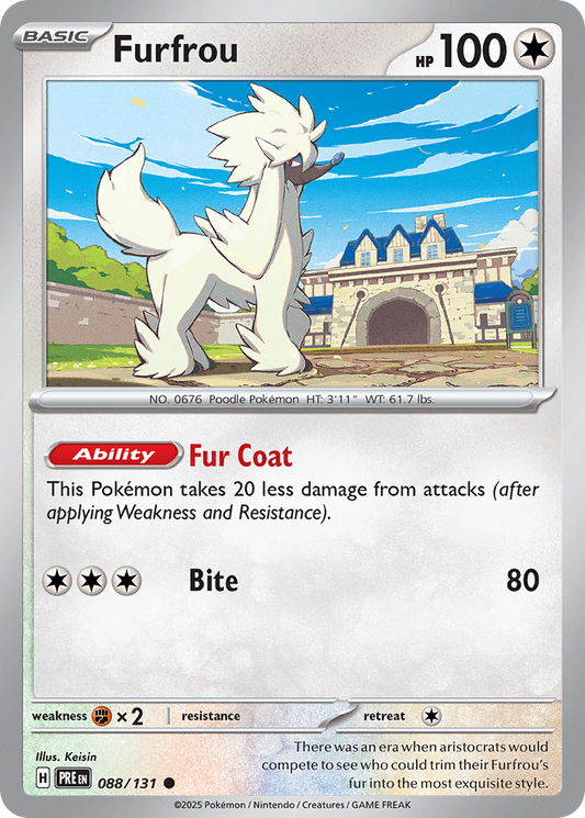 Furfrou - 88/131 - Reverse Holofoil - NM - Common - Prismatic Evolutions