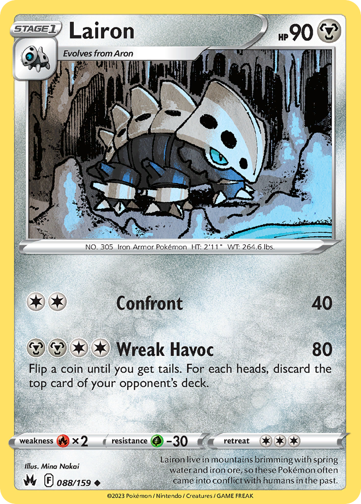 Lairon - 88/159 - Normal - NM - Uncommon - Crown Zenith