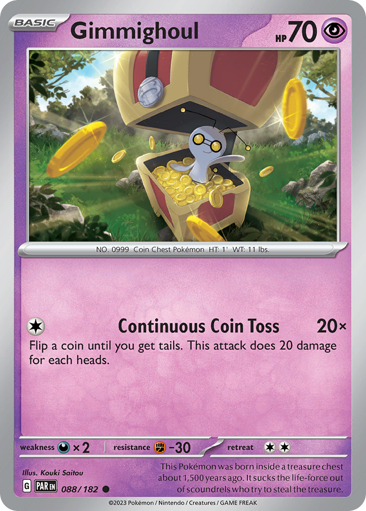 Gimmighoul - 88/182 - Reverse Holofoil - NM - Common - Paradox Rift