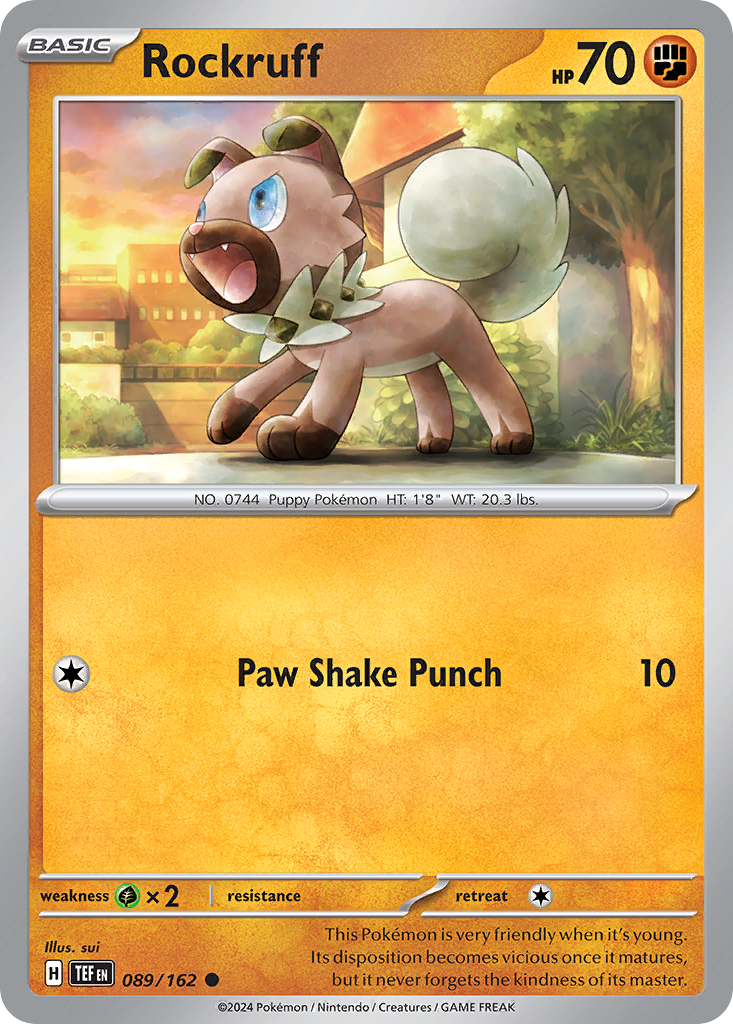 Rockruff - 89/162 - Normal - NM - Common - Temporal Forces