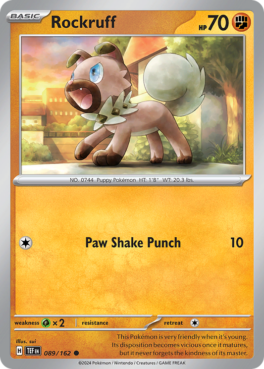 Rockruff - 89/162 - Normal - NM - Common - Temporal Forces