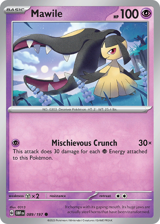 Mawile - 89/197 - Normal - NM - Common - Obsidian Flames