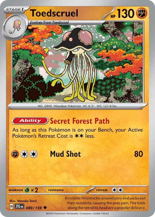 Toedscruel - 89/159 - Normal - NM - Uncommon - Journey Together