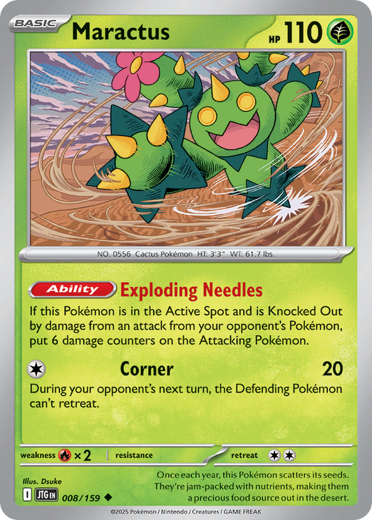 Maractus - 8/159 - Reverse Holofoil - NM - Uncommon - Journey Together