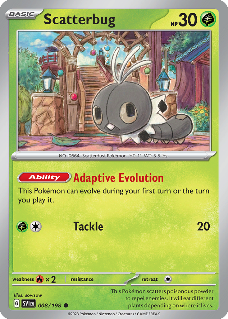 Scatterbug - 8/198 - Normal - NM - Common - Scarlet & Violet