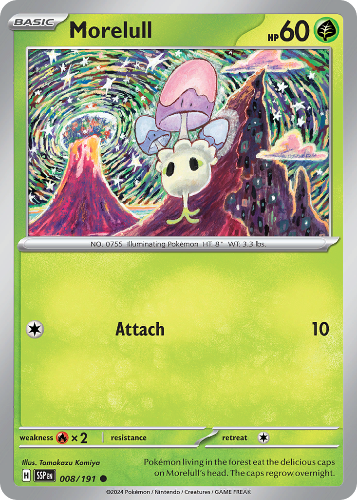 Morelull - 8/191 - Reverse Holofoil - NM - Common - Surging Sparks