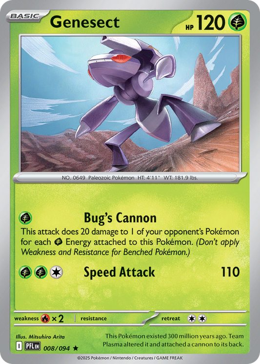 Genesect - 8/94 - Reverse Holofoil - NM - Rare - Phantasmal Flames