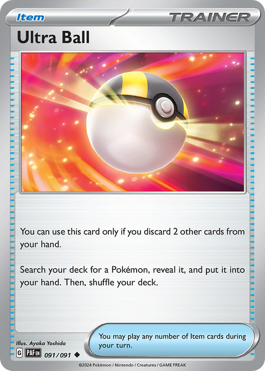 Ultra Ball - 91/91 - Normal - NM - Uncommon - Paldean Fates