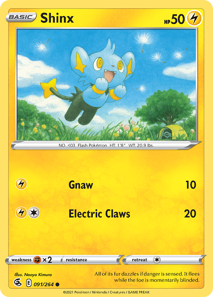 Shinx - 91/264 - Normal - NM - Common - Fusion Strike