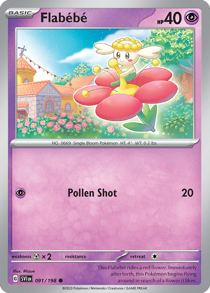 Flabébé - 91/198 - Normal - NM - Common - Scarlet & Violet