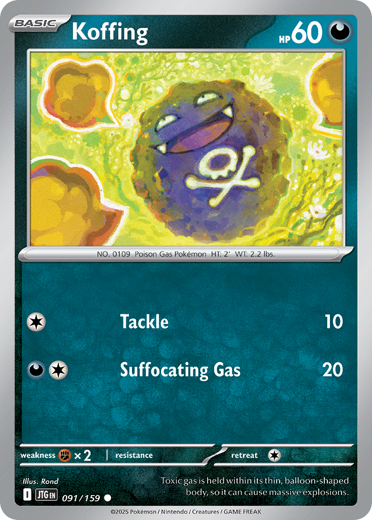 Koffing - 91/159 - Normal - NM - Common - Journey Together