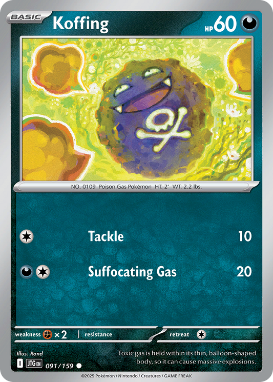 Koffing - 91/159 - Normal - NM - Common - Journey Together