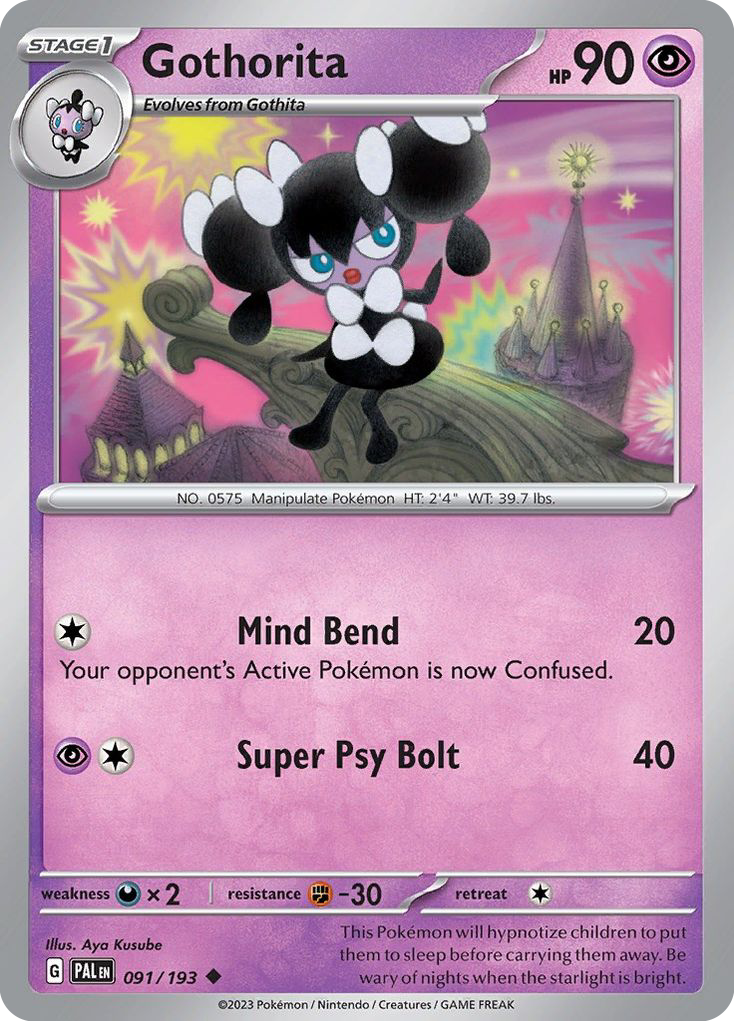 Gothorita - 91/193 - Reverse Holofoil - NM - Uncommon - Paldea Evolved