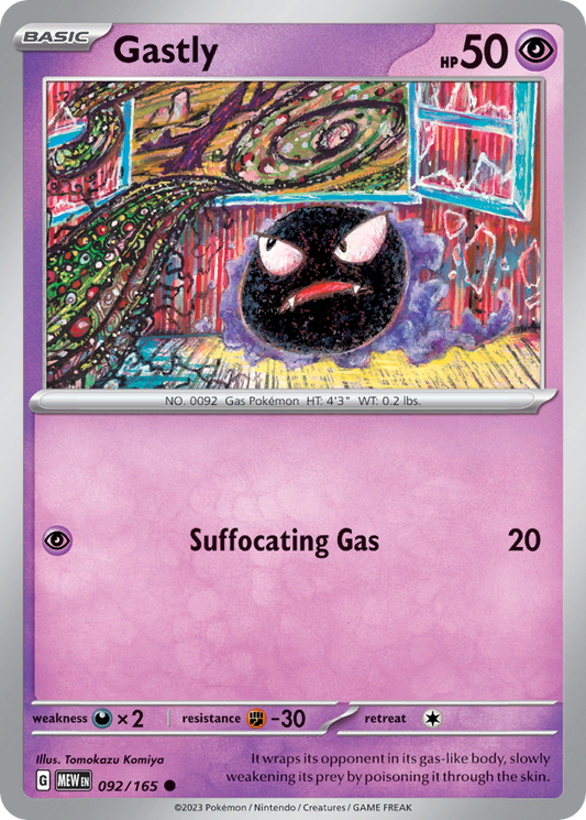 Gastly - 92/165 - Normal - NM - Common - 151
