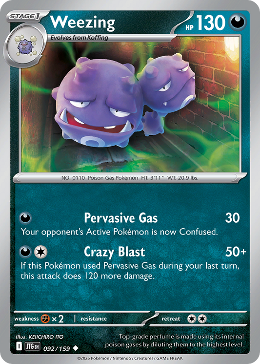 Weezing - 92/159 - Normal - NM - Uncommon - Journey Together
