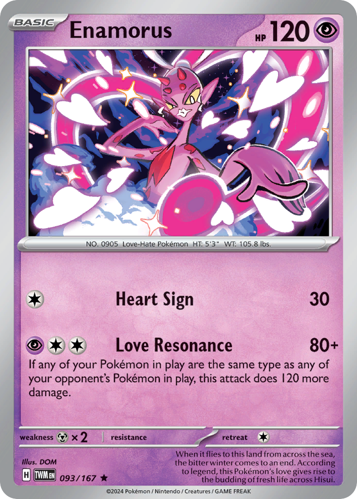 Enamorus - 93/167 - Holofoil - NM - Rare - Twilight Masquerade