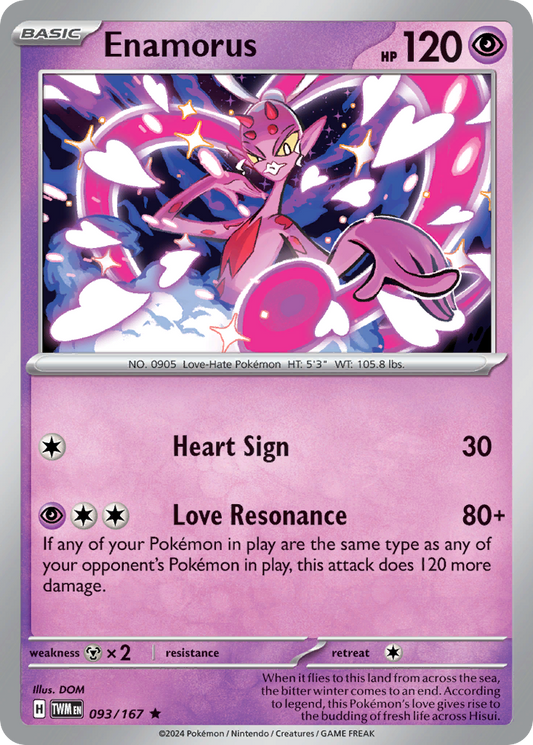 Enamorus - 93/167 - Holofoil - NM - Rare - Twilight Masquerade