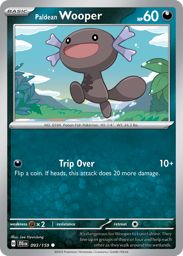 Paldean Wooper - 93/159 - Normal - NM - Common - Journey Together