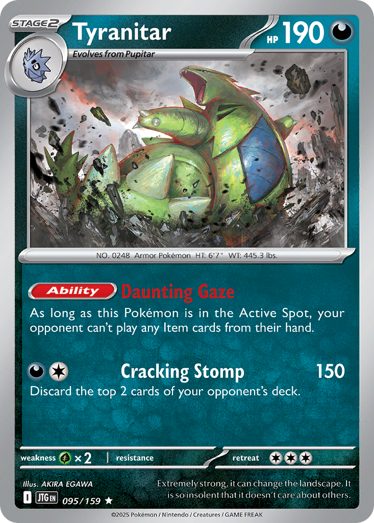 Tyranitar - 95/159 - Holofoil - NM - Rare - Journey Together