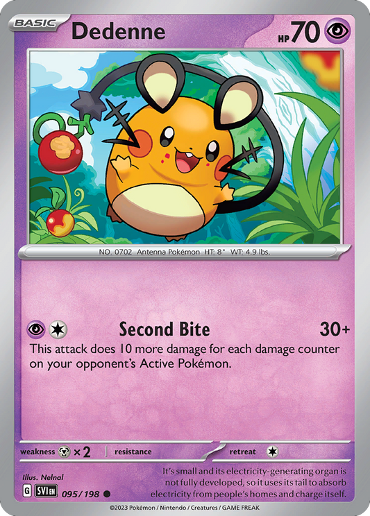 Dedenne - 95/198 - Normal - NM - Common - Scarlet & Violet