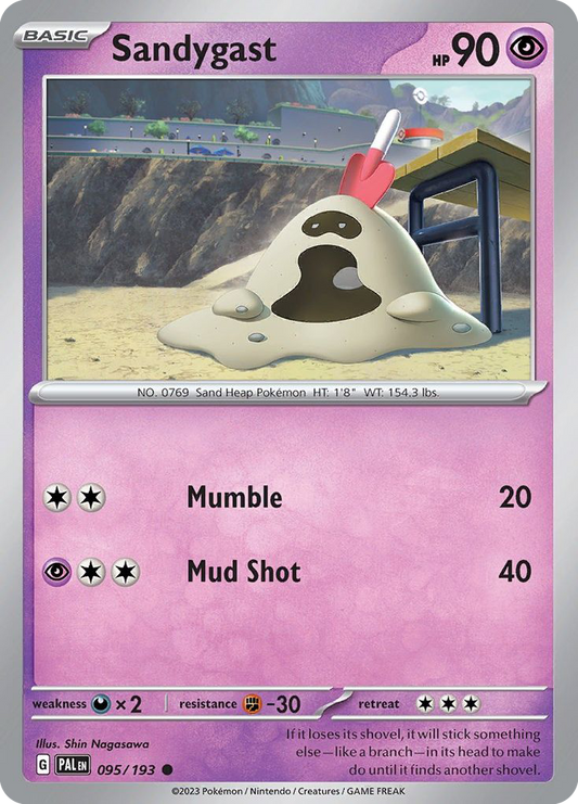 Sandygast - 95/193 - Normal - NM - Common - Paldea Evolved