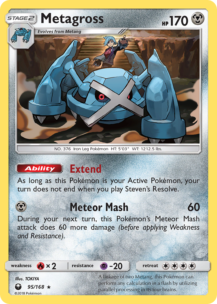 Metagross - 95/168 - Normal - NM - Rare Holo - Celestial Storm