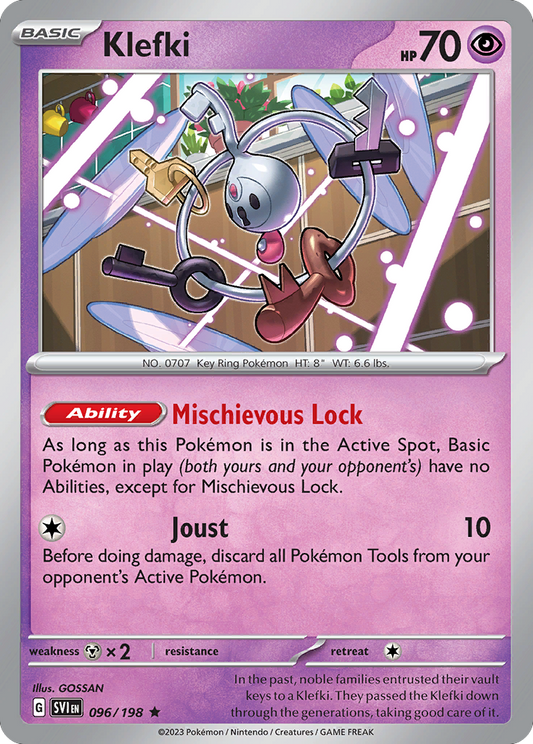 Klefki - 96/198 - Holofoil - NM - Rare - Scarlet & Violet