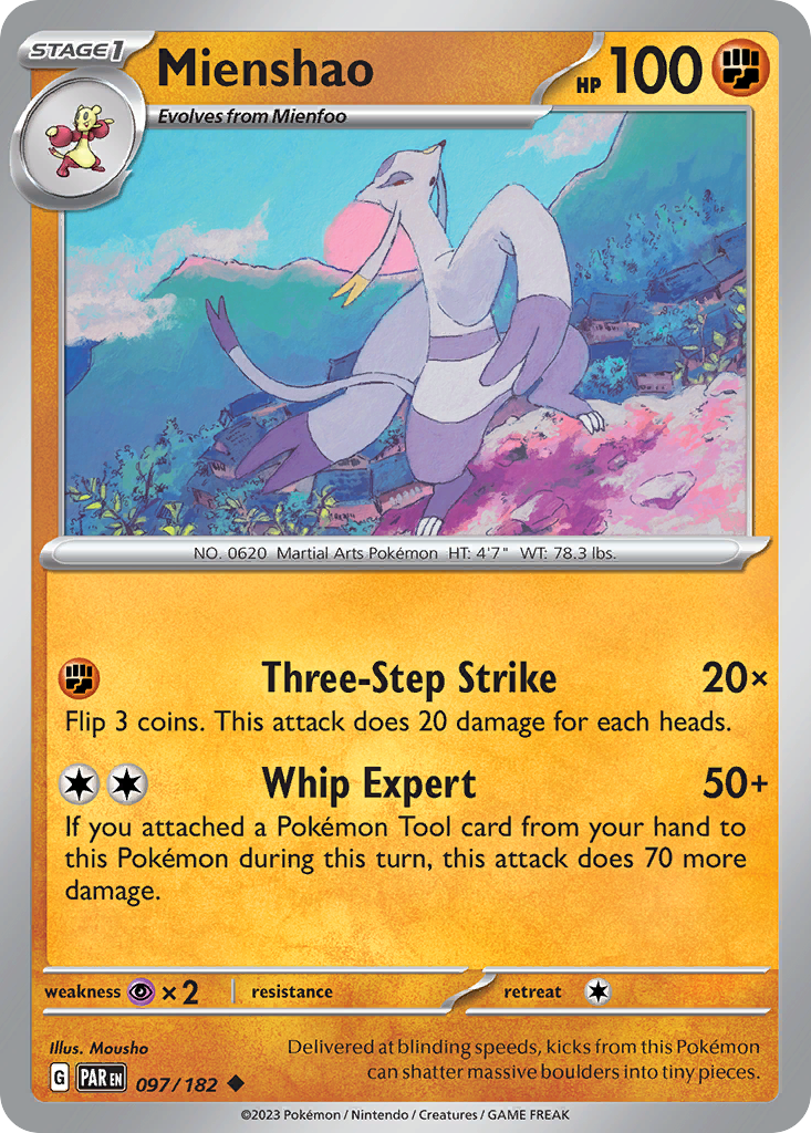 Mienshao - 97/182 - Normal - NM - Uncommon - Paradox Rift