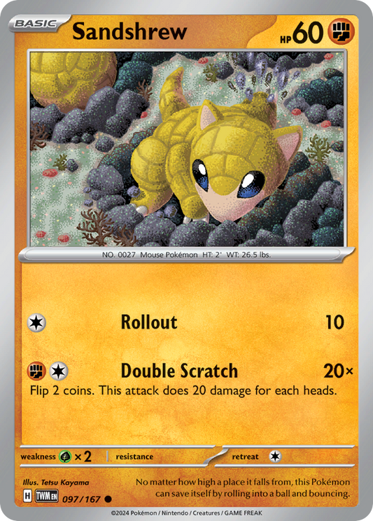 Sandshrew - 97/167 - Normal - NM - Common - Twilight Masquerade