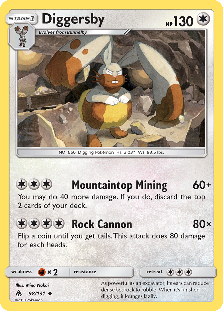 Diggersby - 98/131 - Normal - NM - Uncommon - Forbidden Light