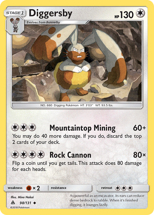 Diggersby - 98/131 - Normal - NM - Uncommon - Forbidden Light