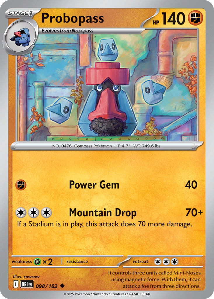Probopass - 98/182 - Normal - NM - Uncommon - Destined Rivals