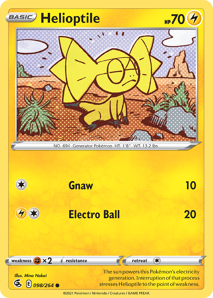 Helioptile - 98/264 - Normal - NM - Common - Fusion Strike