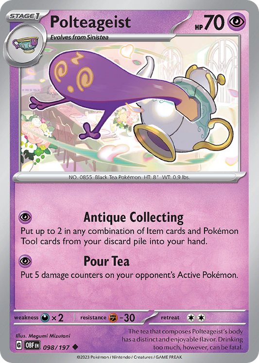 Polteageist - 98/197 - Normal - NM - Uncommon - Obsidian Flames