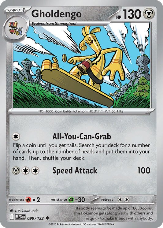 Gholdengo - 99/132 - Normal - NM - Uncommon - Mega Evolution