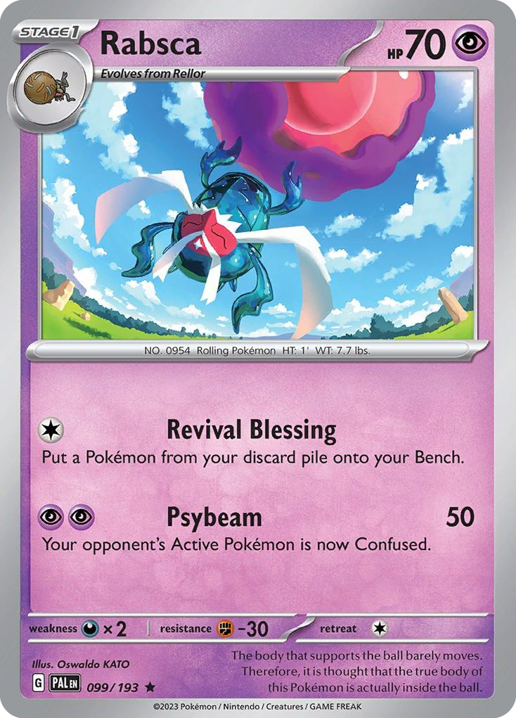Rabsca - 99/193 - Holofoil - NM - Rare - Paldea Evolved