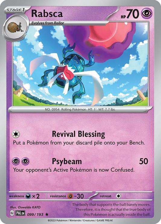 Rabsca - 99/193 - Holofoil - NM - Rare - Paldea Evolved