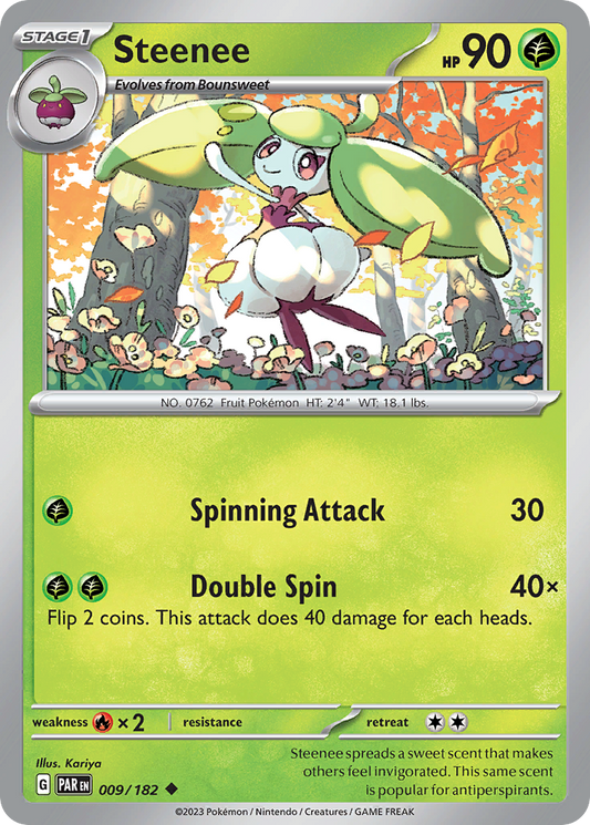 Steenee - 9/182 - Reverse Holofoil - NM - Uncommon - Paradox Rift