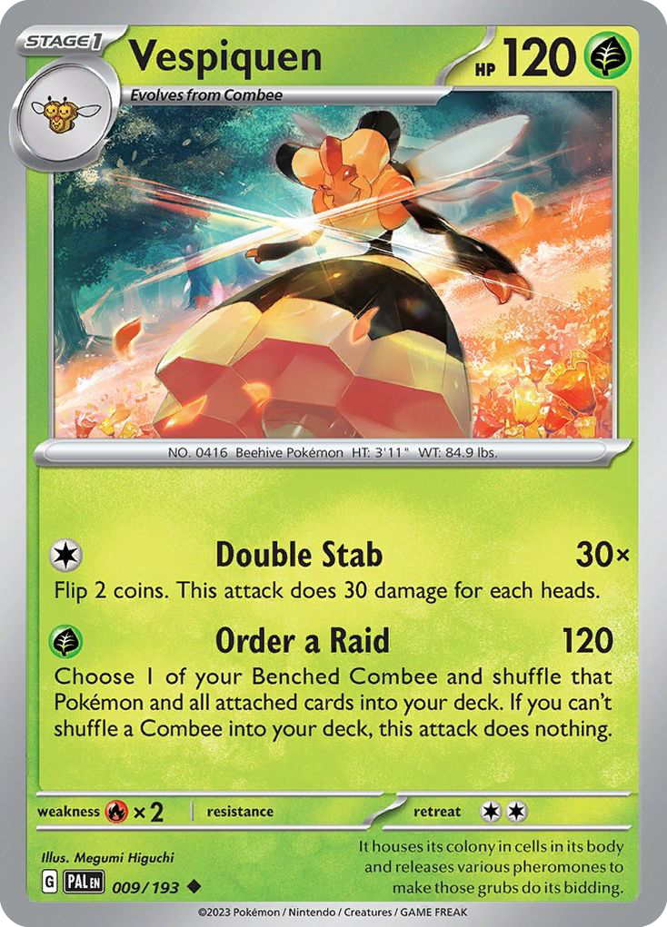 Vespiquen - 9/193 - Normal - NM - Uncommon - Paldea Evolved