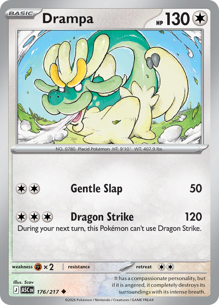 Drampa (Friend Ball) - 176/217 - Reverse Holofoil - NM - Uncommon - Ascended Heroes