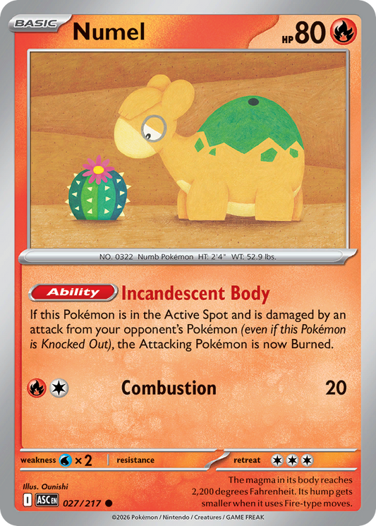 Numel (Energy Symbol Pattern) - 27/217 - Reverse Holofoil - NM - Common - Ascended Heroes